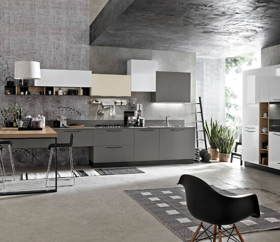 Maya is a robust modular kitchen built with the highest quality materials . It has modern and elegant lines , cleverly fused with a practical and functional design.